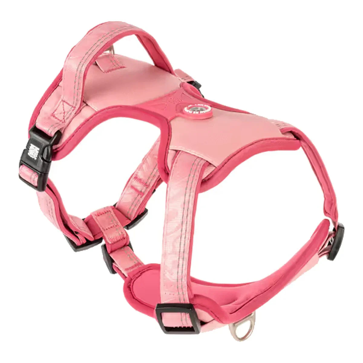 Max&Molly Sport Harness Matrix 2.0 Rose - szelki regulowane dla psa, z identyfikatorem QR, pastelowy różowy – packshot produktu na białym tle