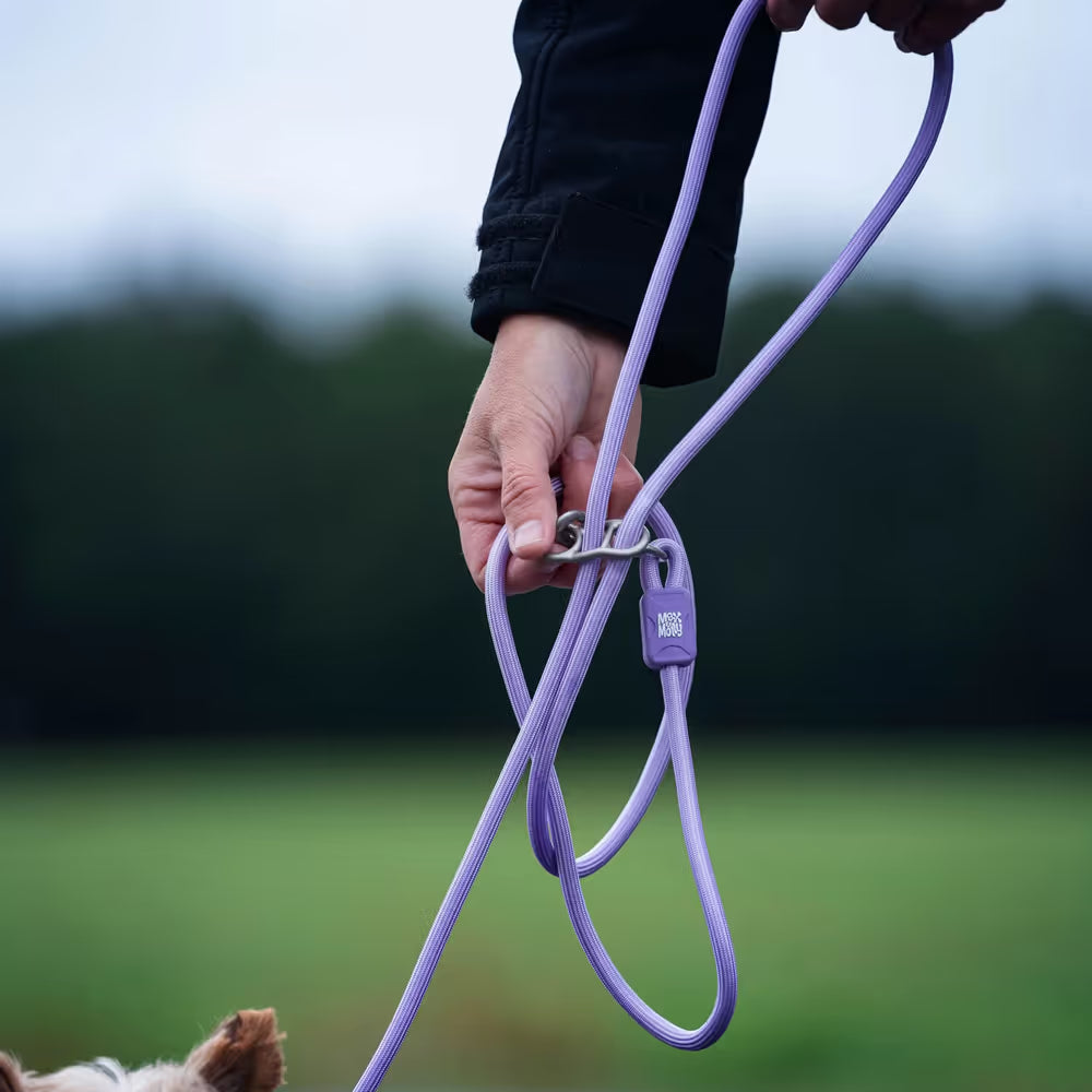 Max&Molly Rope Leash Matrix 2.0 200cm Lavender - przepinana smycz linowa dla psa, fioletowa Max&Molly