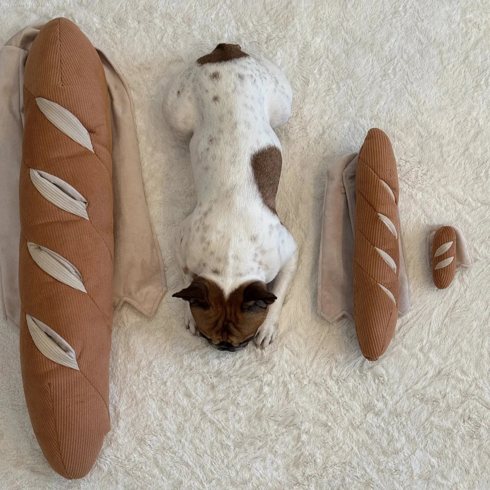 MINI BAGUETTE crinkly paper bag + squeaky Lambwolf