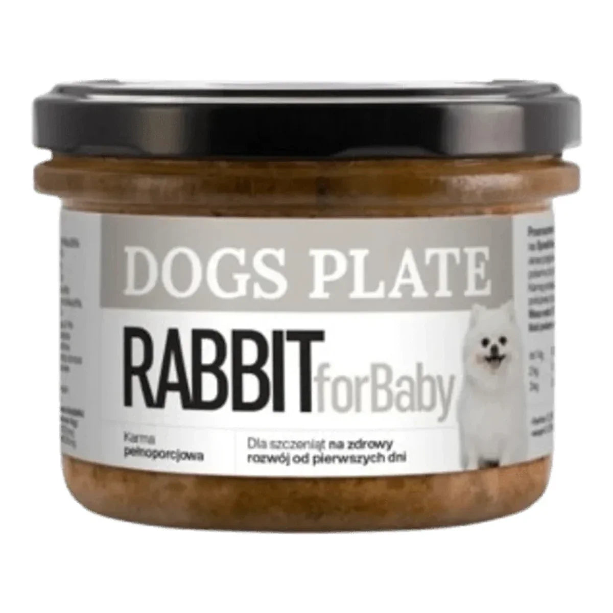 Dogs Plate for Baby Rabbit 180g mokra karma – packshot produktu na białym tle