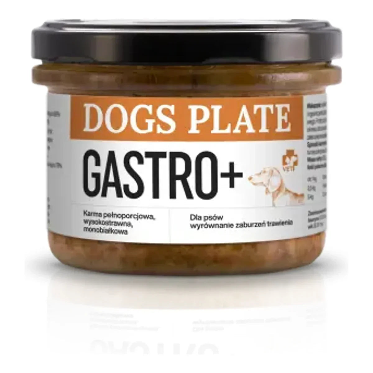 Dogs Plate Vet Gastro+ 180g mokra karma – packshot produktu na białym tle