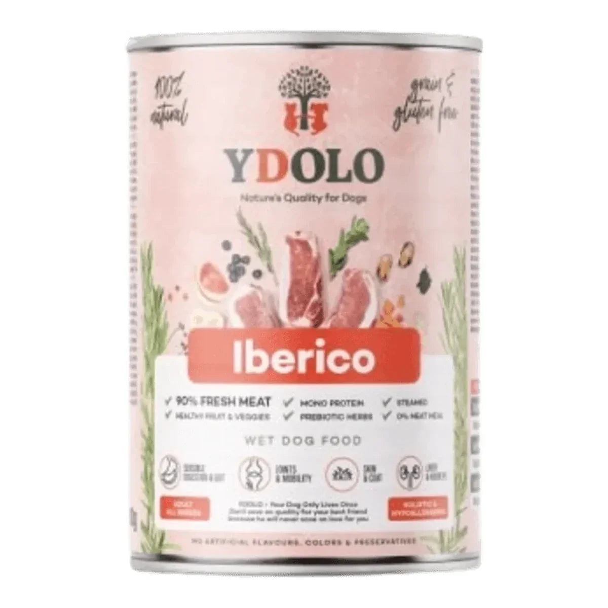 YDOLO Iberico - wieprzowina Iberico - mokra karma dla psa (400g) – packshot produktu na białym tle