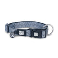 Max&Molly GOTCHA! Smart ID Collar Mykonos Black - obroża z zawieszką smart Tag dla psa, wzór grecki - S Max&Molly