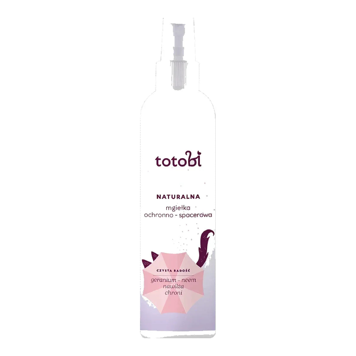 Naturalna mgiełka ochronno-spacerowa - Geranium - Olejek Neem 100 ml – packshot produktu na białym tle