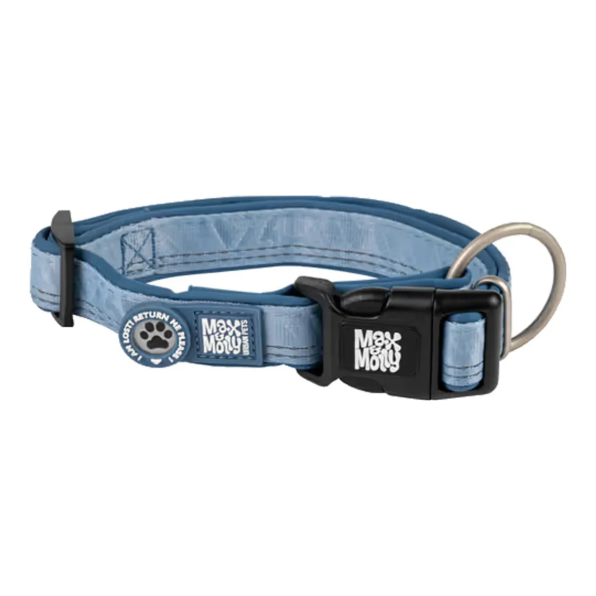 Max&Molly GOTCHA! Smart ID Matrix 2.0 Collar Ocean - obroża dla psa z identyfikatorem QR, niebieska – packshot produktu na białym tle