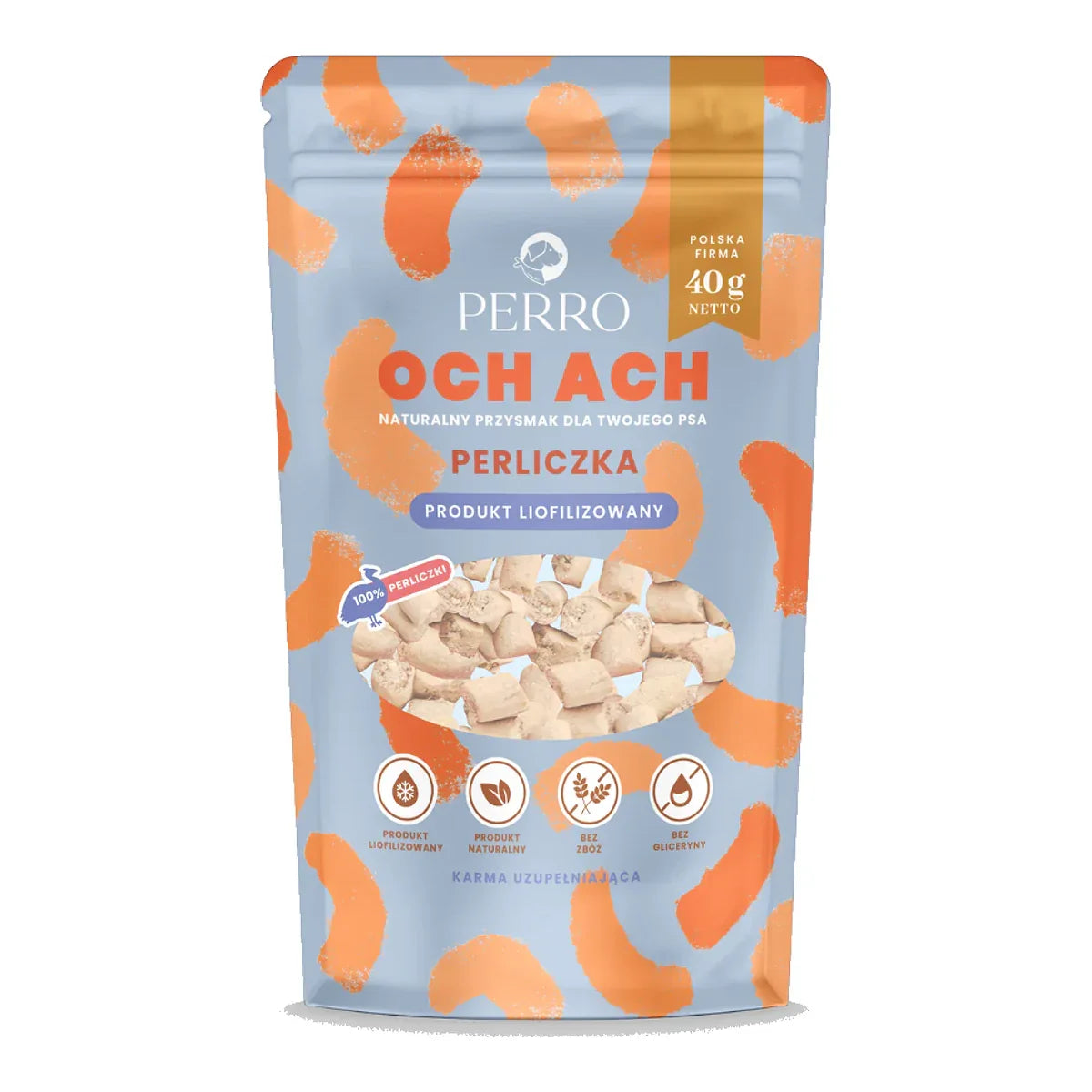 OCH ACH Perliczka Przysmaki liofilizowane 40g – packshot produktu na białym tle