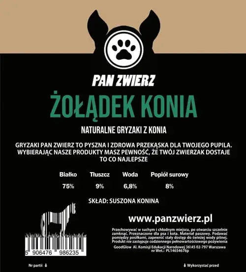 Żołądek konia 250g Pan Zwierz