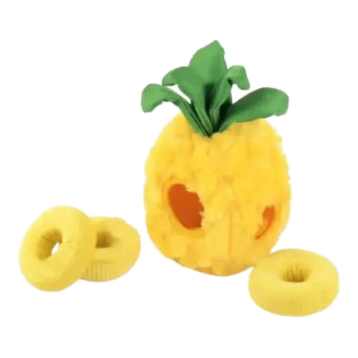 P.L.A.Y. Ananas - norka szeleszcząca z piszczącymi krążkami - zabawka dla psów – packshot produktu na białym tle