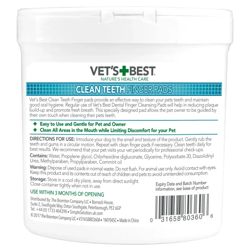 Vet’s Best - Czyściki stomatologiczne na palec 50 szt.,
