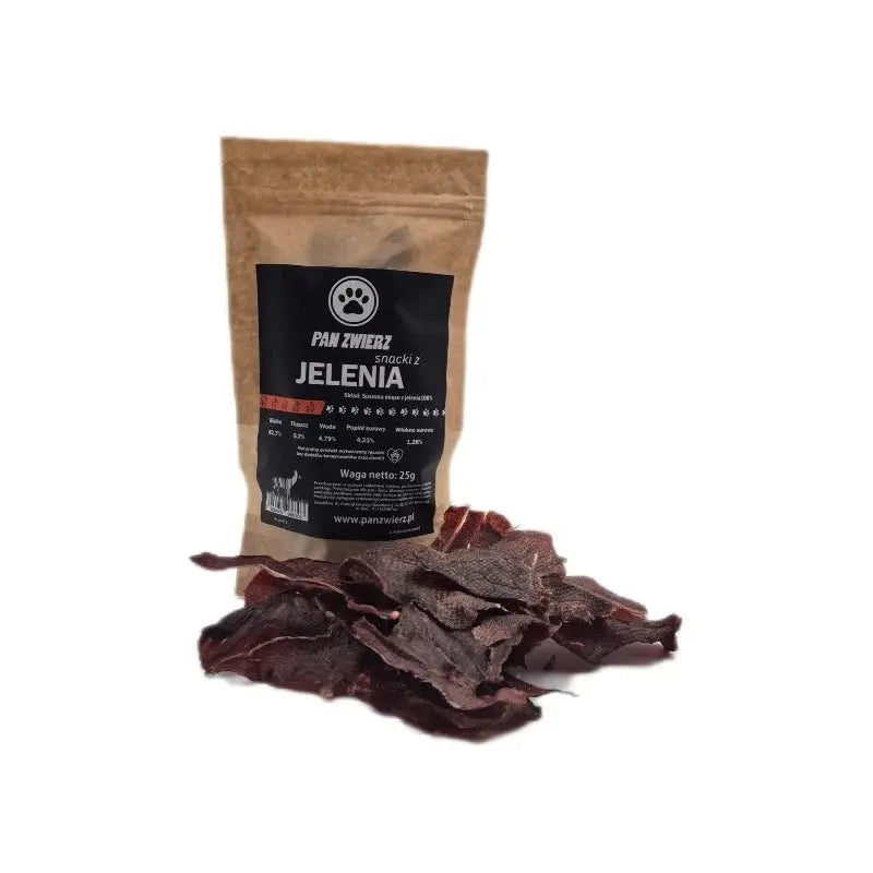 Pan Zwierz - Jeleń 25g - Naturalne, suszone smaczki Pan Zwierz