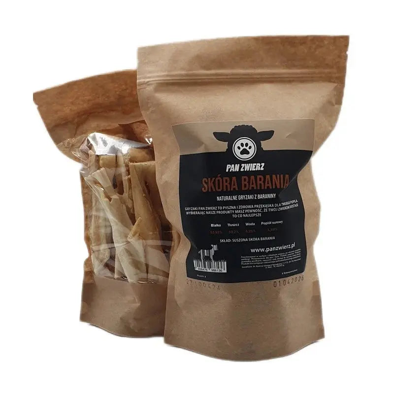 Pan Zwierz - Skóra Barania 200g - Naturalne, suszone smaczki Pan Zwierz