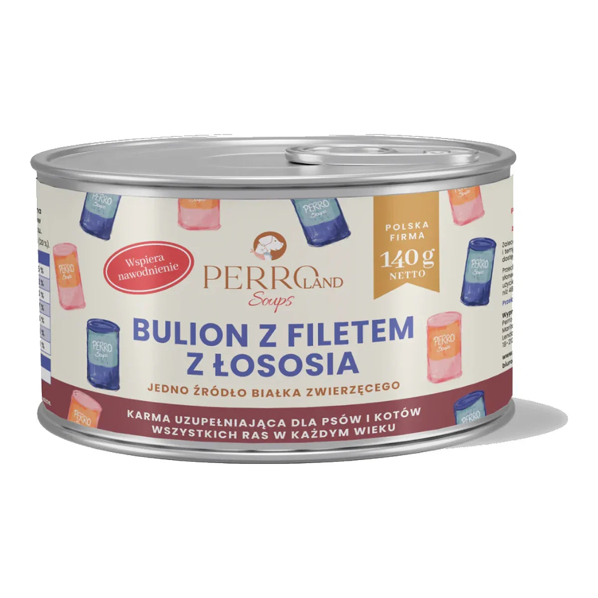 PERROland – Soups 140g – Bulion z łososia dla psa i kota – packshot produktu na białym tle