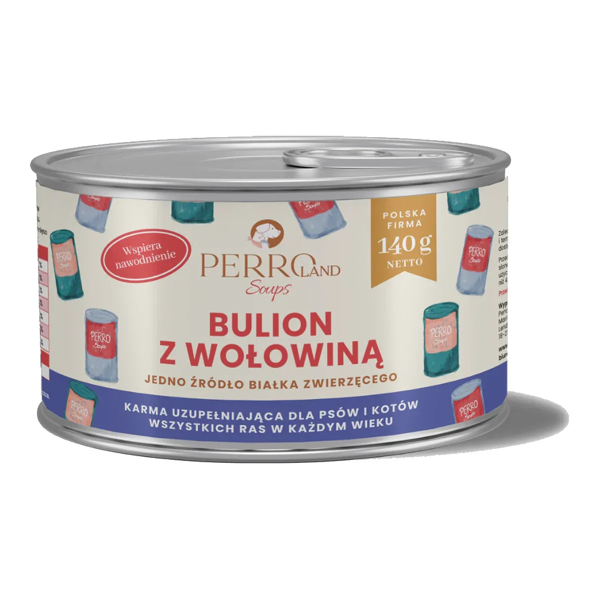 PERROland – Soups 140g – Bulion z wołowiną dla psa i kota – packshot produktu na białym tle