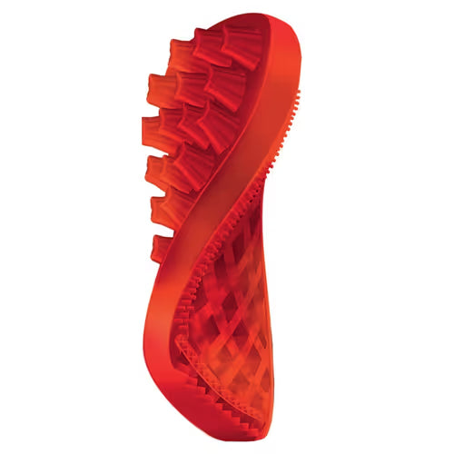 Pet+Me Firm Silicone Brush Red - szczotka silikonowa dla psa, do gęstej i długiej sierści z grubym podszerstkiem Pet+Me