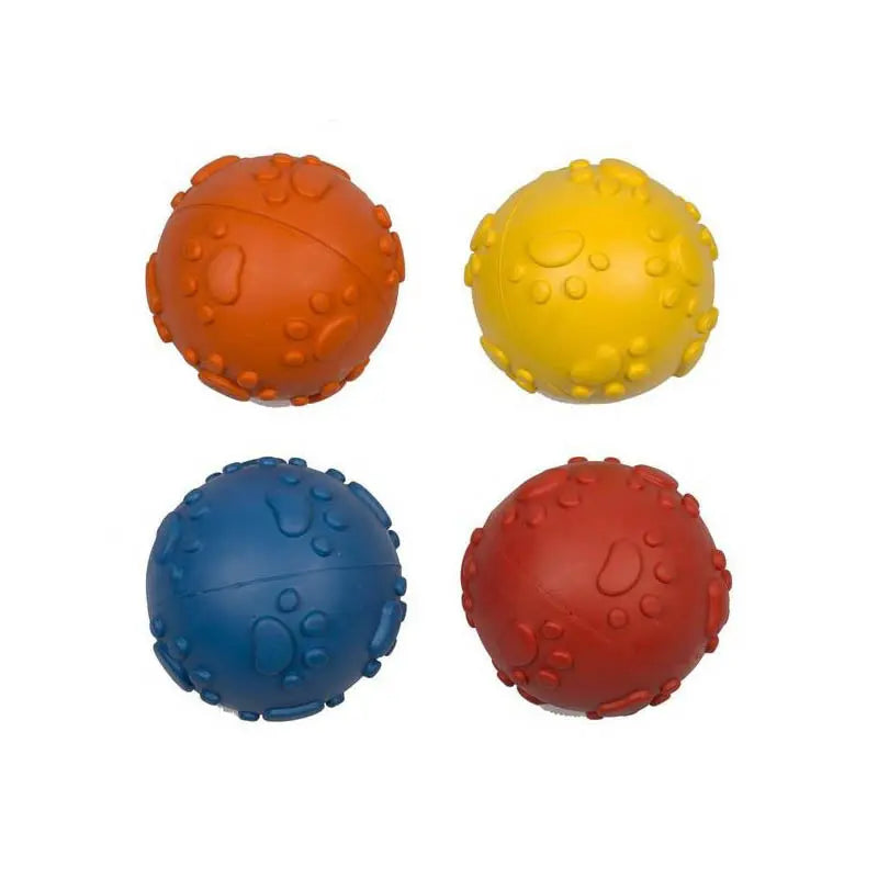 Duvo+ DUVO+ zabawka gumowa piłka w łapki 7 cm- żolta