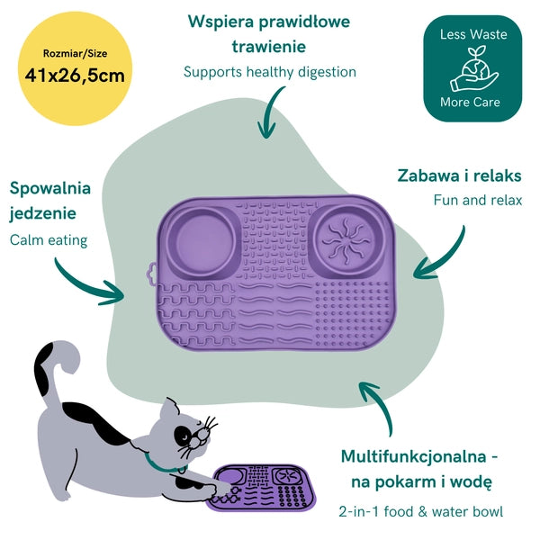 Wielofunkcyjna mata do karmienia psa i kota – FIBOOFFET