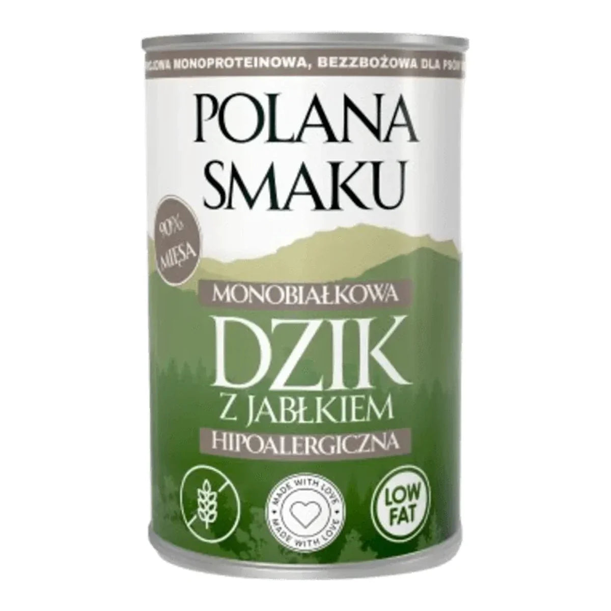 Polana Smaku - Dzik z jabłkiem 400g – packshot produktu na białym tle