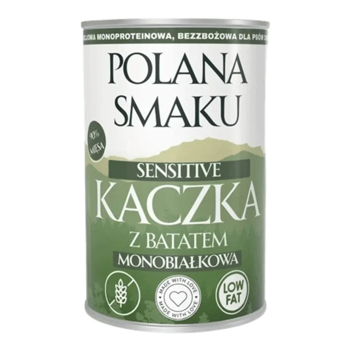 Polana Smaku – Kaczka z batatami 400g – Sensitive – packshot produktu na białym tle