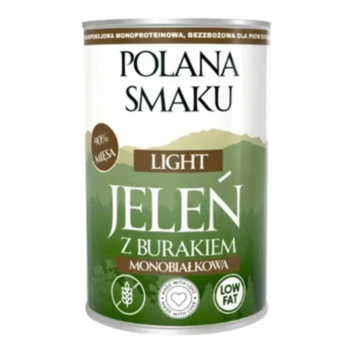 Polana Smaku LIGHT - Jeleń z burakiem 400g – packshot produktu na białym tle