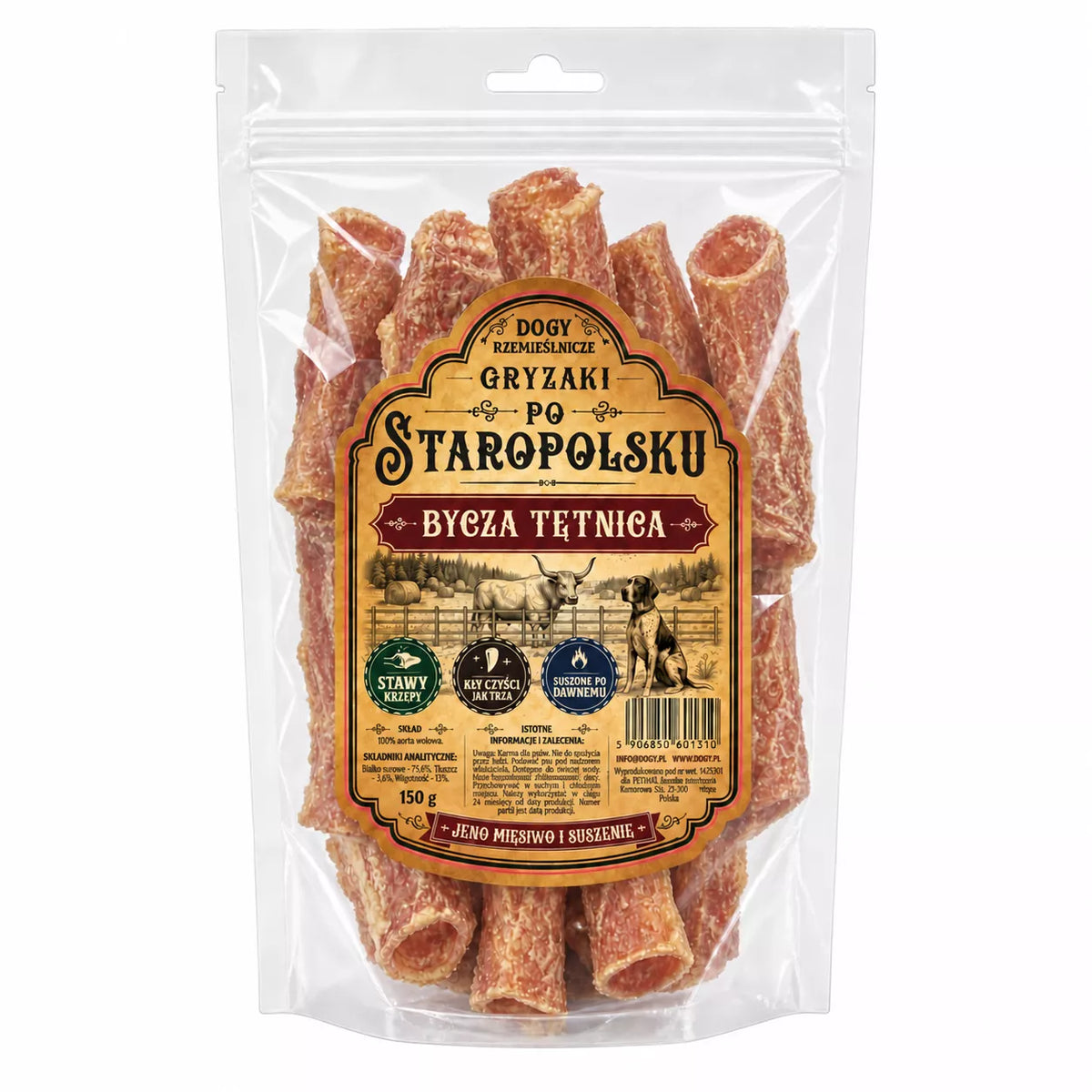 DOGY Rzemieślnicze - Gryzaki Po Staropolsku - BYCZA TĘTNICA 150g