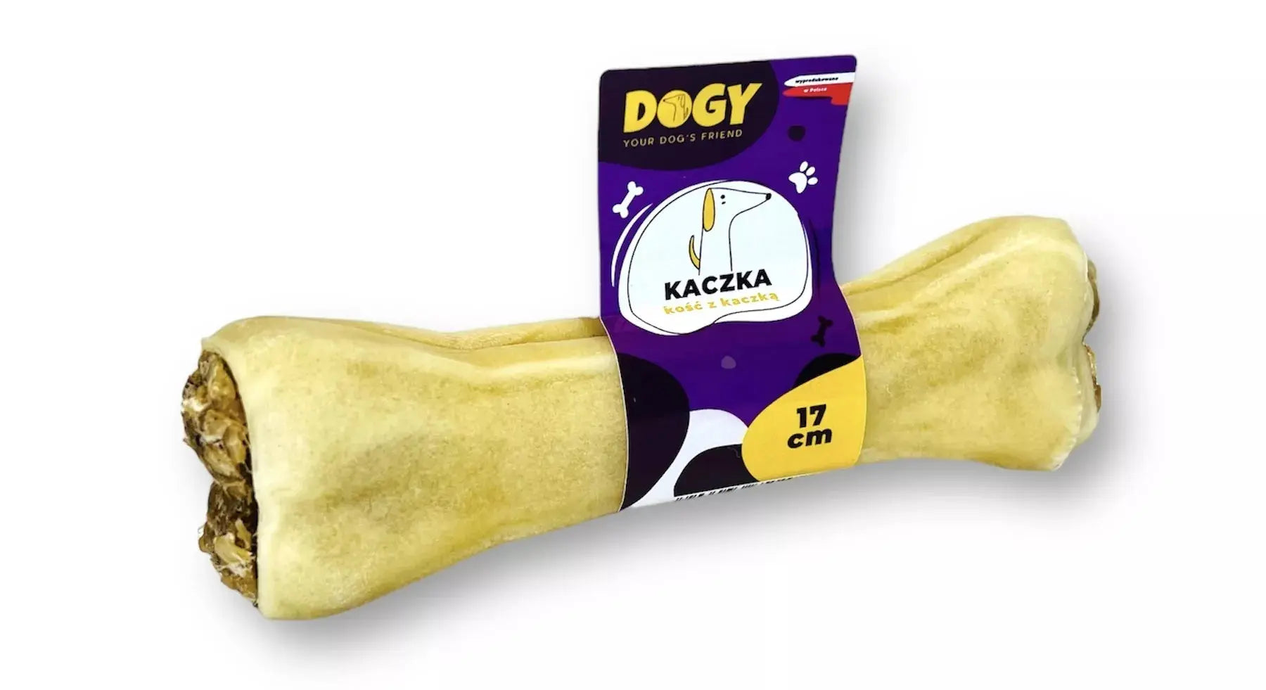 DOGY - Kość z kaczką i jabłkiem 17cm 1szt DOGY