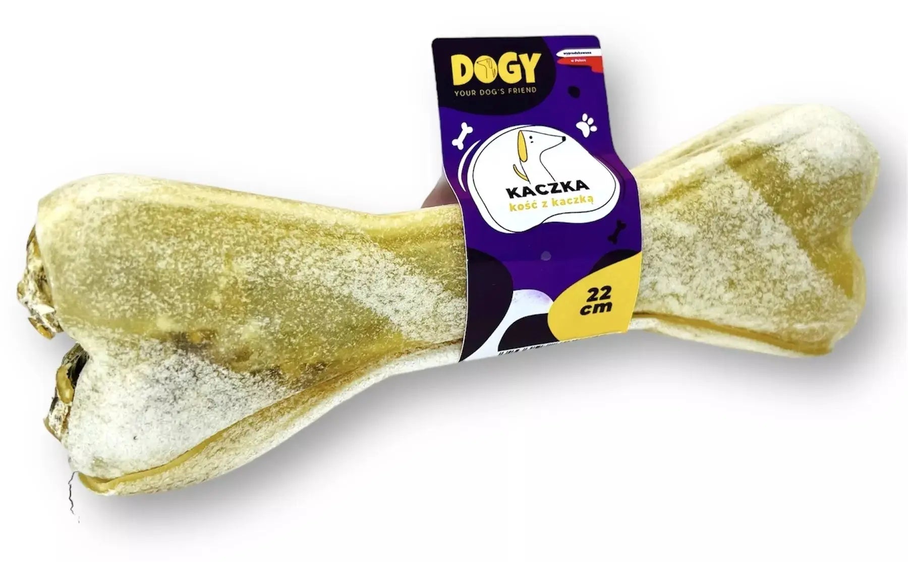 DOGY - Kość z kaczką i jabłkiem 22cm 1szt DOGY