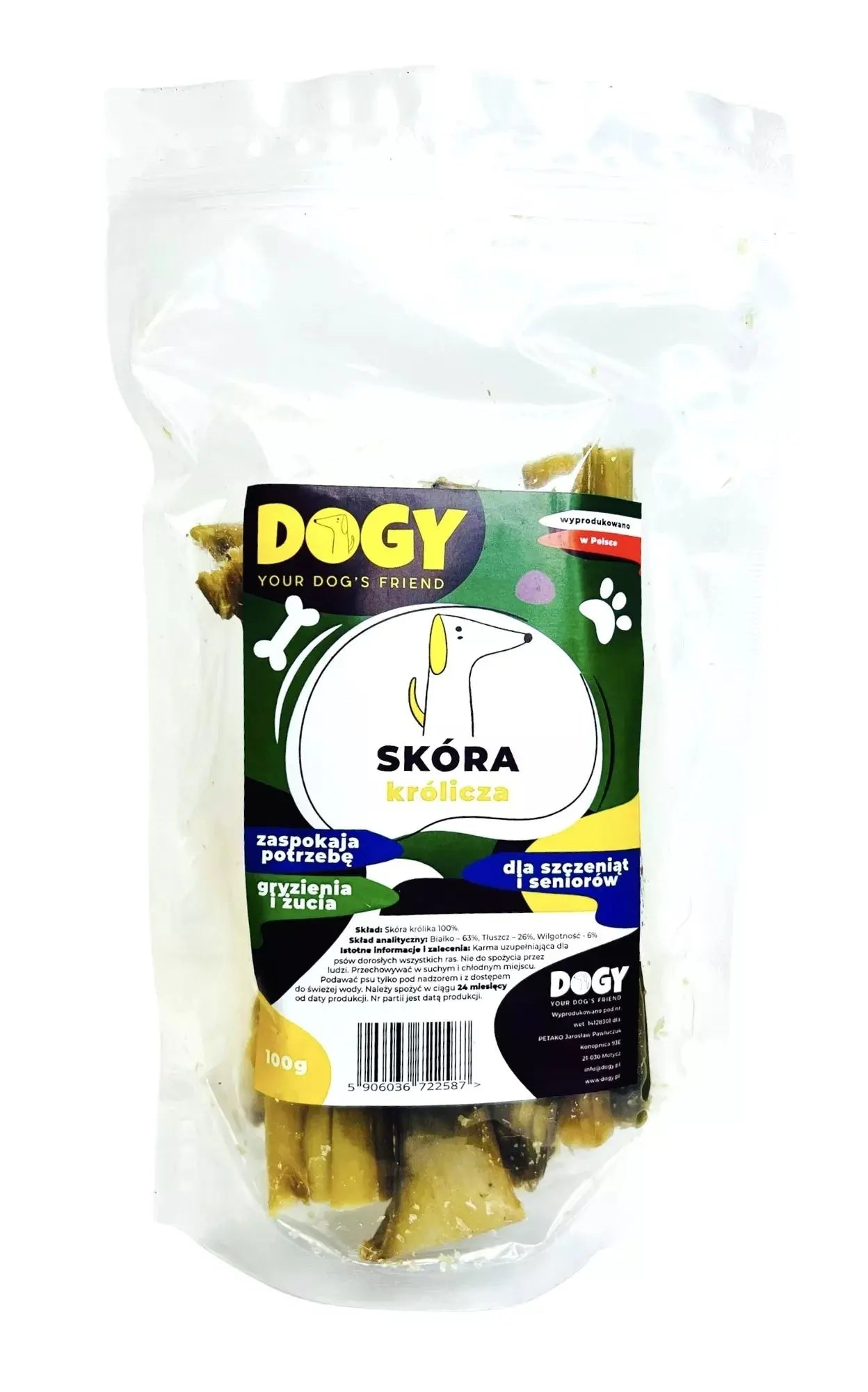 DOGY - Skóra Królicza 100g DOGY