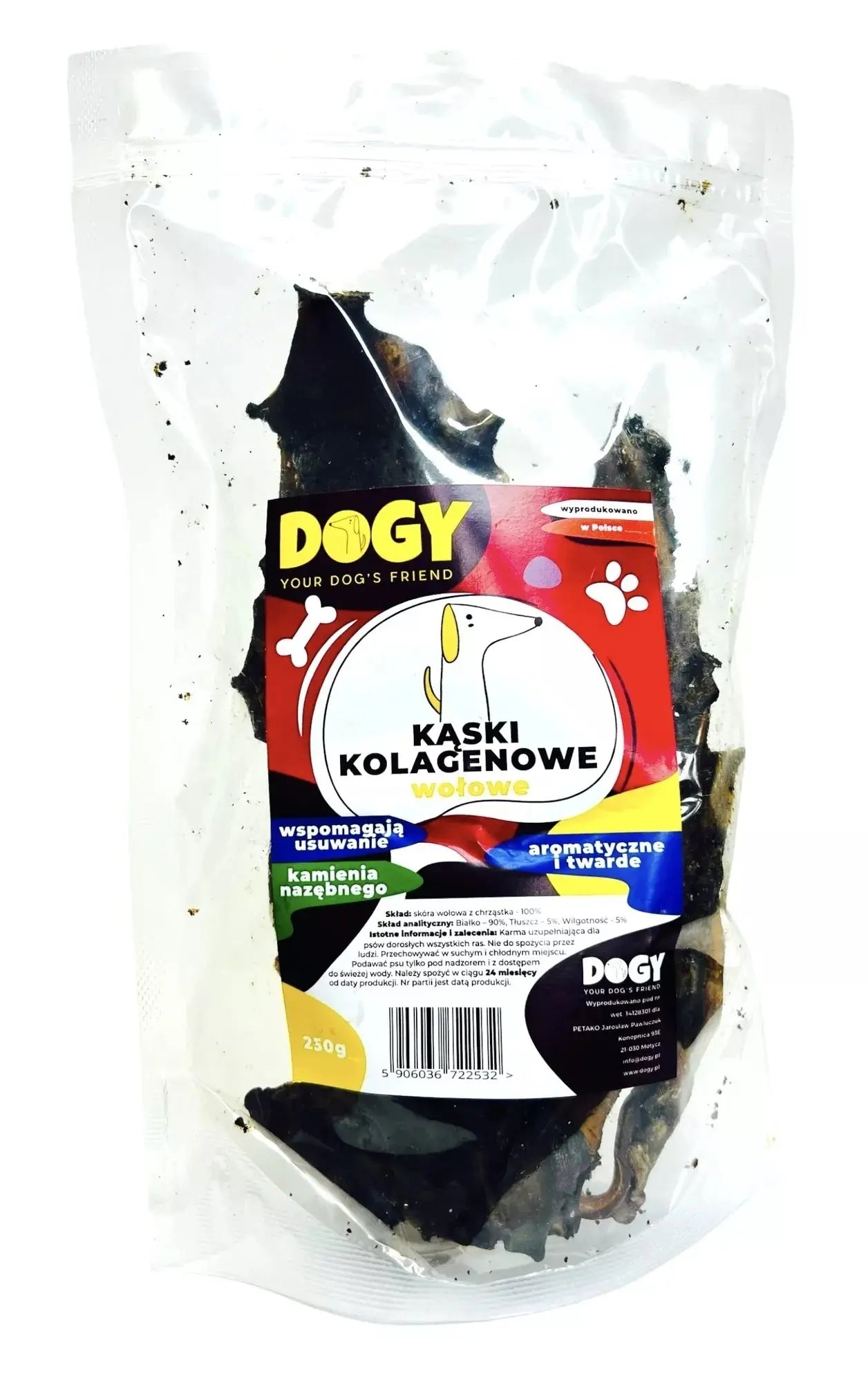 DOGY - Kąski Kolagenowe Wołowe 250g DOGY