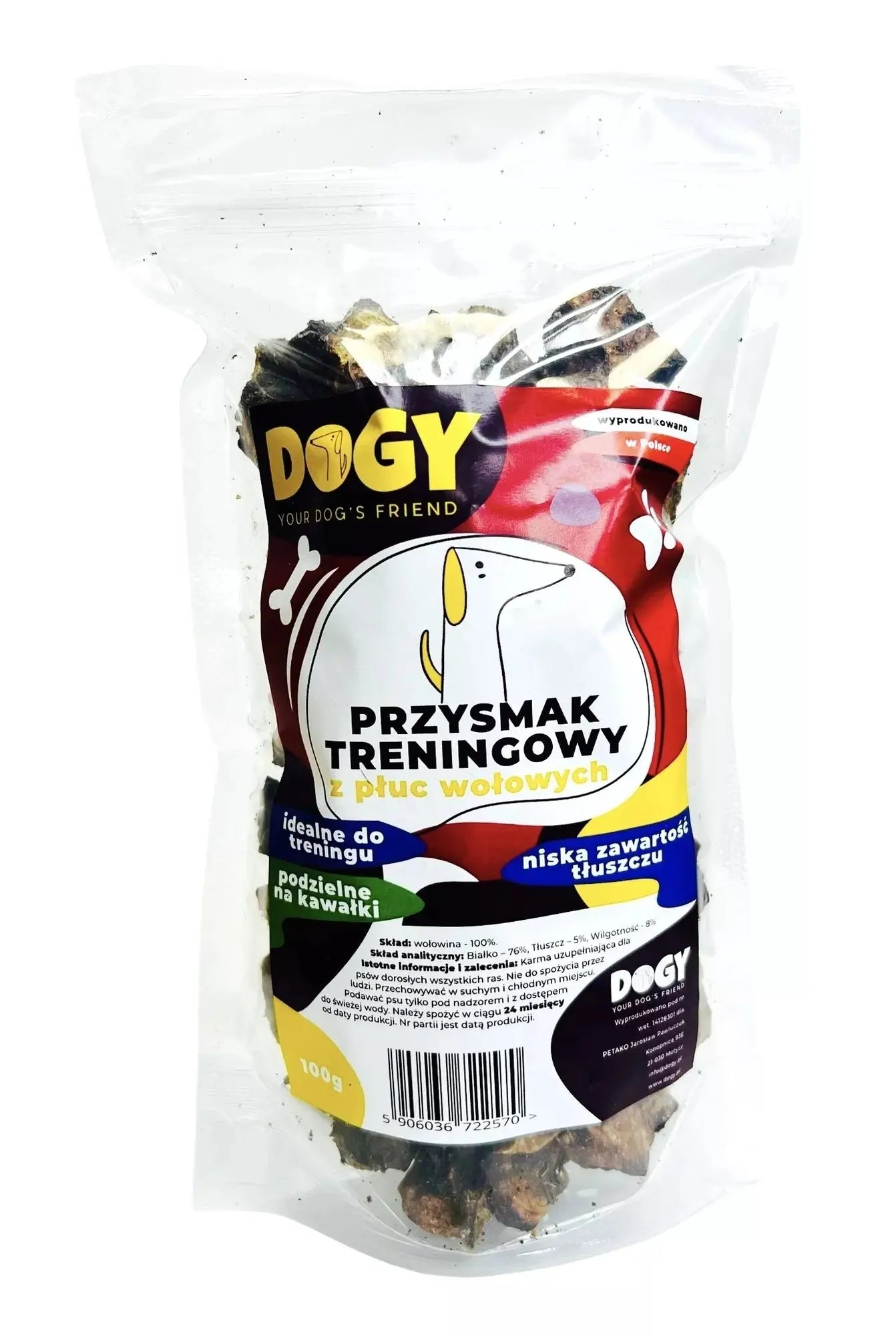DOGY - Przysmak Treningowy z Płuc Wołowych DOGY