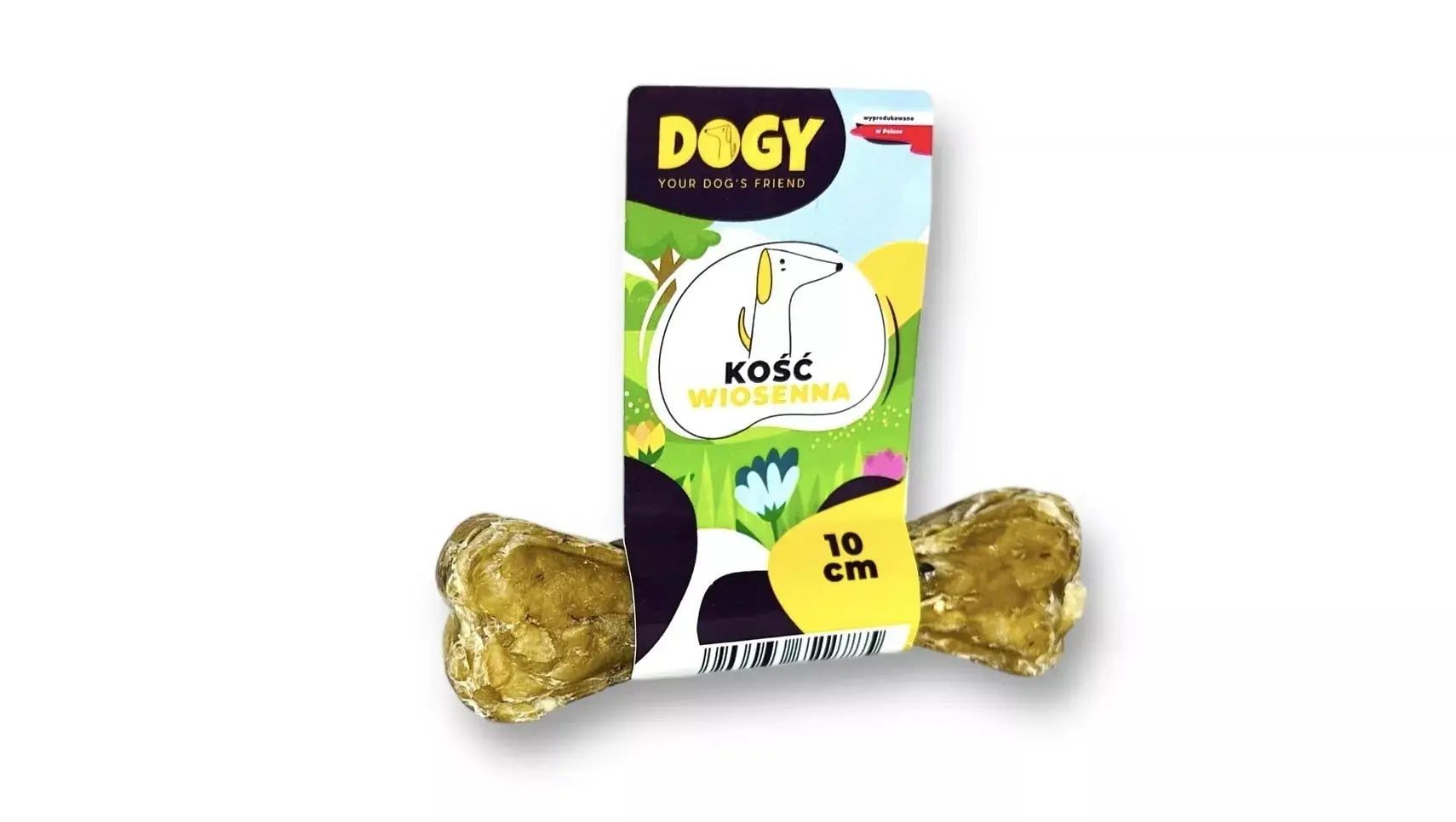 DOGY - Kość WIOSENNA ze szparagami i serem cheddar 10cm 1szt