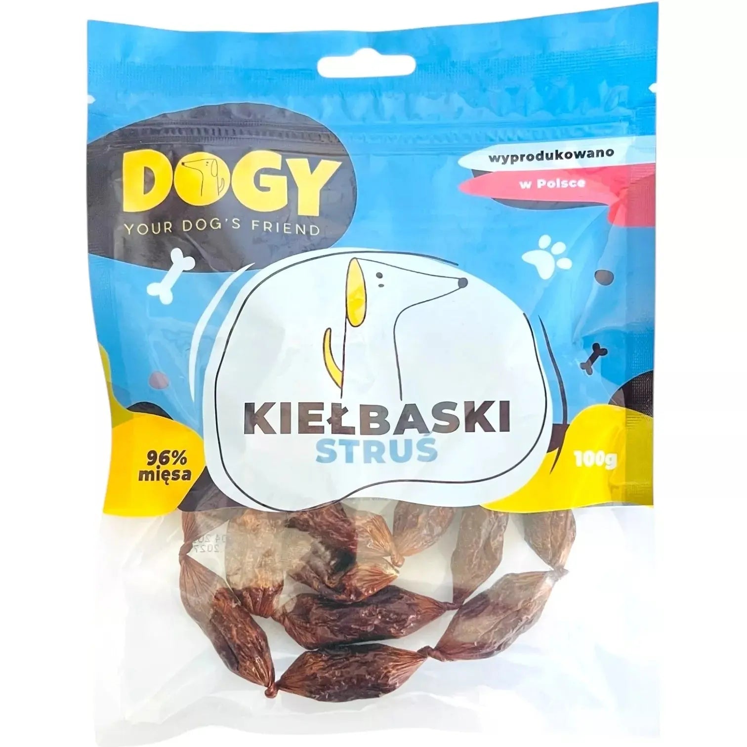 DOGY - Kiełbaski ze Strusia 100g DOGY