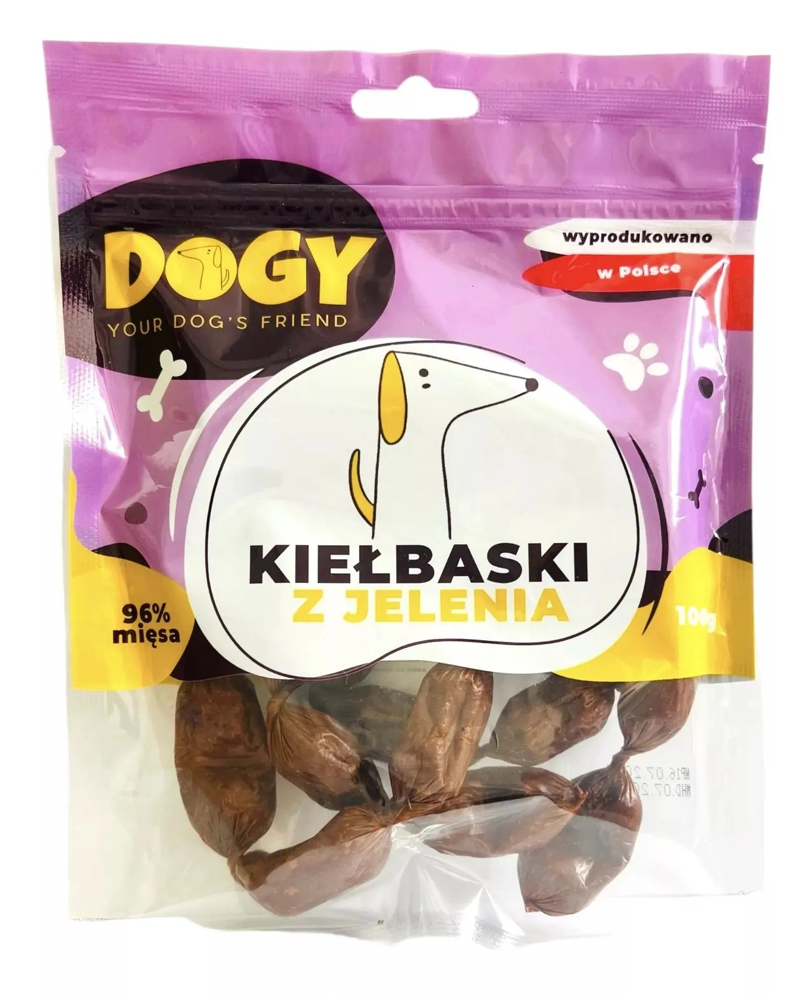 DOGY - Kiełbaski z jelenia 100g DOGY