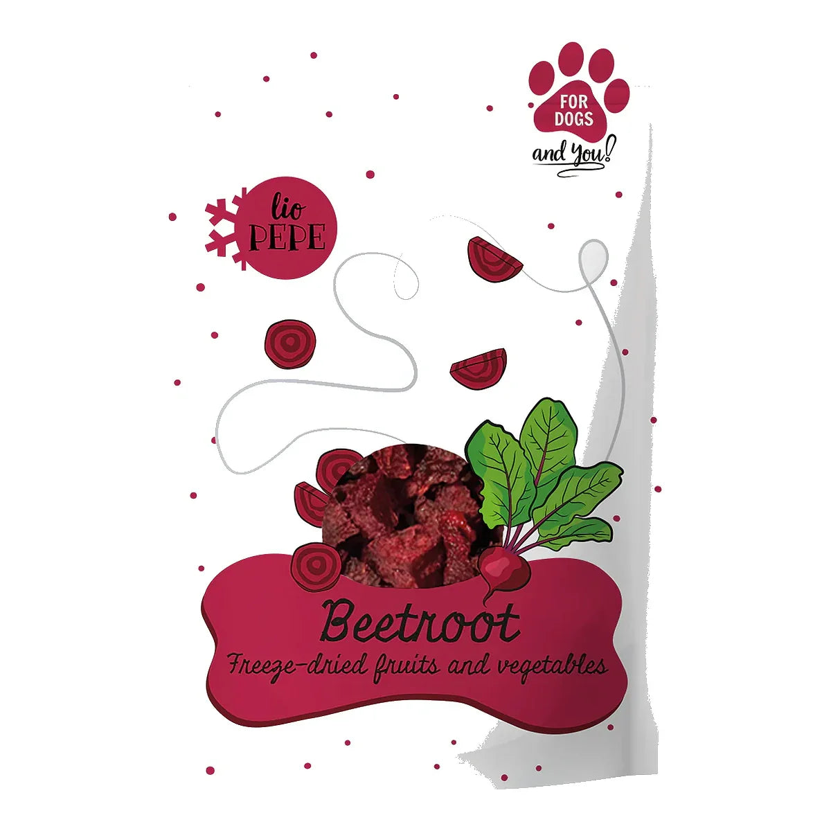 Przysmak Lio PEPE Beetroot (burak) 25g – packshot produktu na białym tle