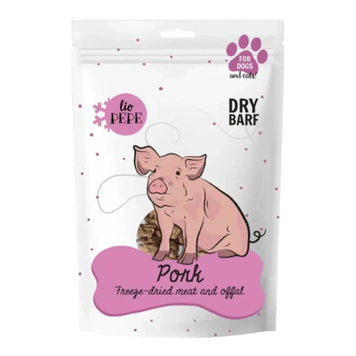 Przysmak Lio PEPE Pork hearts (wieprzowe serca)60g – packshot produktu na białym tle