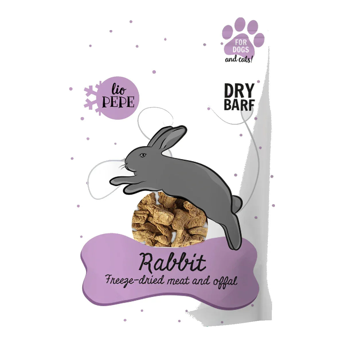Przysmak Lio PEPE Rabbit (królicza wątróbka) 60g – packshot produktu na białym tle
