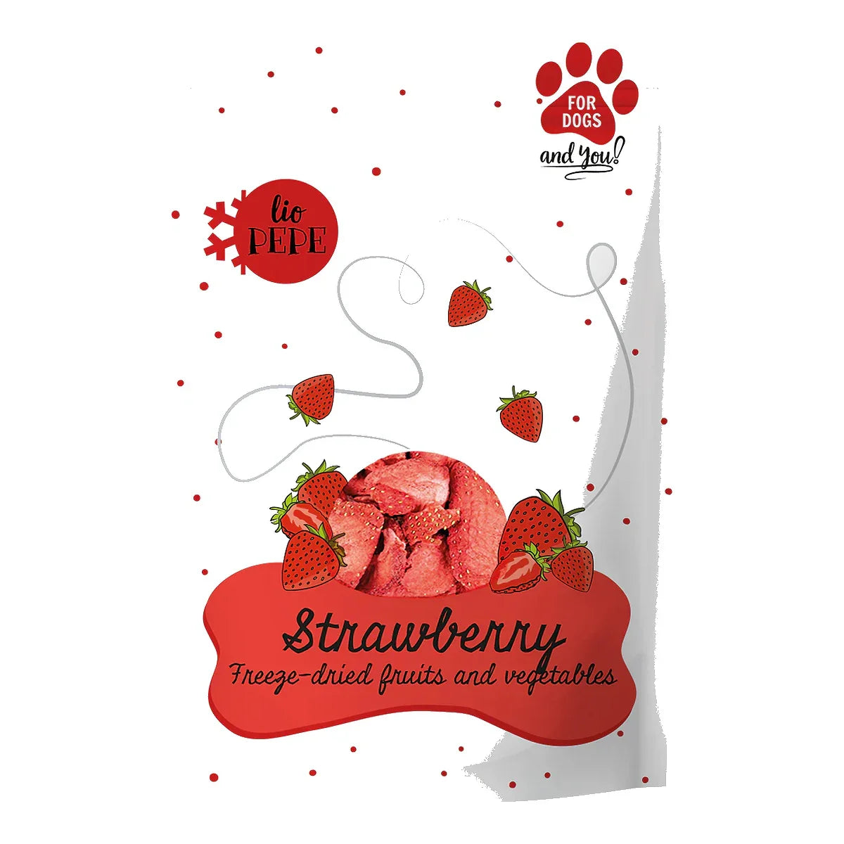 Przysmak Lio PEPE Strawberry (truskawka) 20g – packshot produktu na białym tle