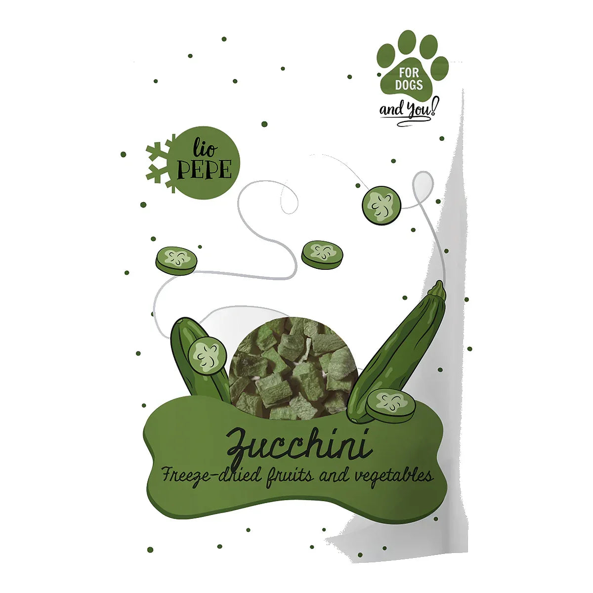 Przysmak Lio PEPE Zucchini (cukinia) 20g – packshot produktu na białym tle