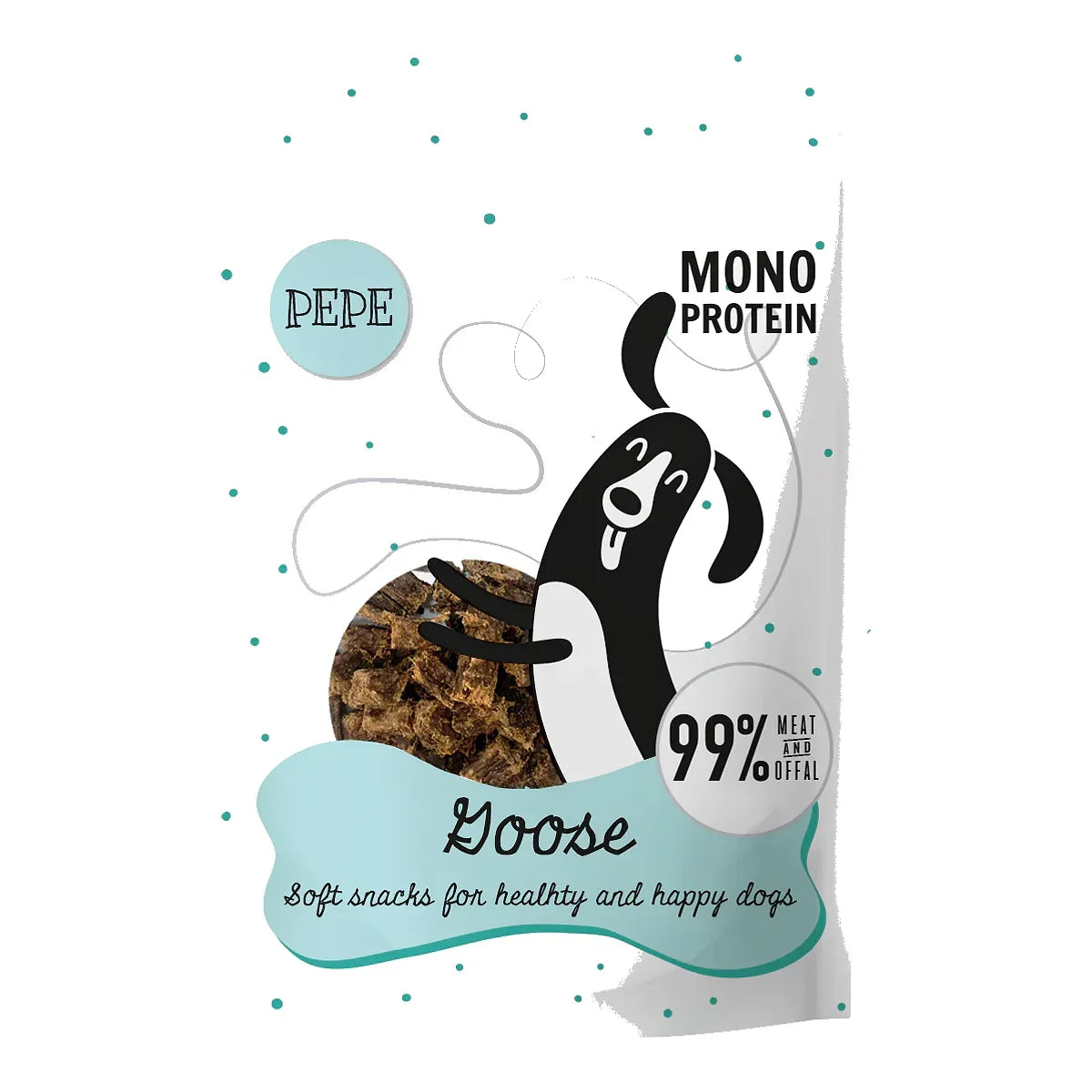 Przysmak PEPE Goose (gęś) 70g – packshot produktu na białym tle