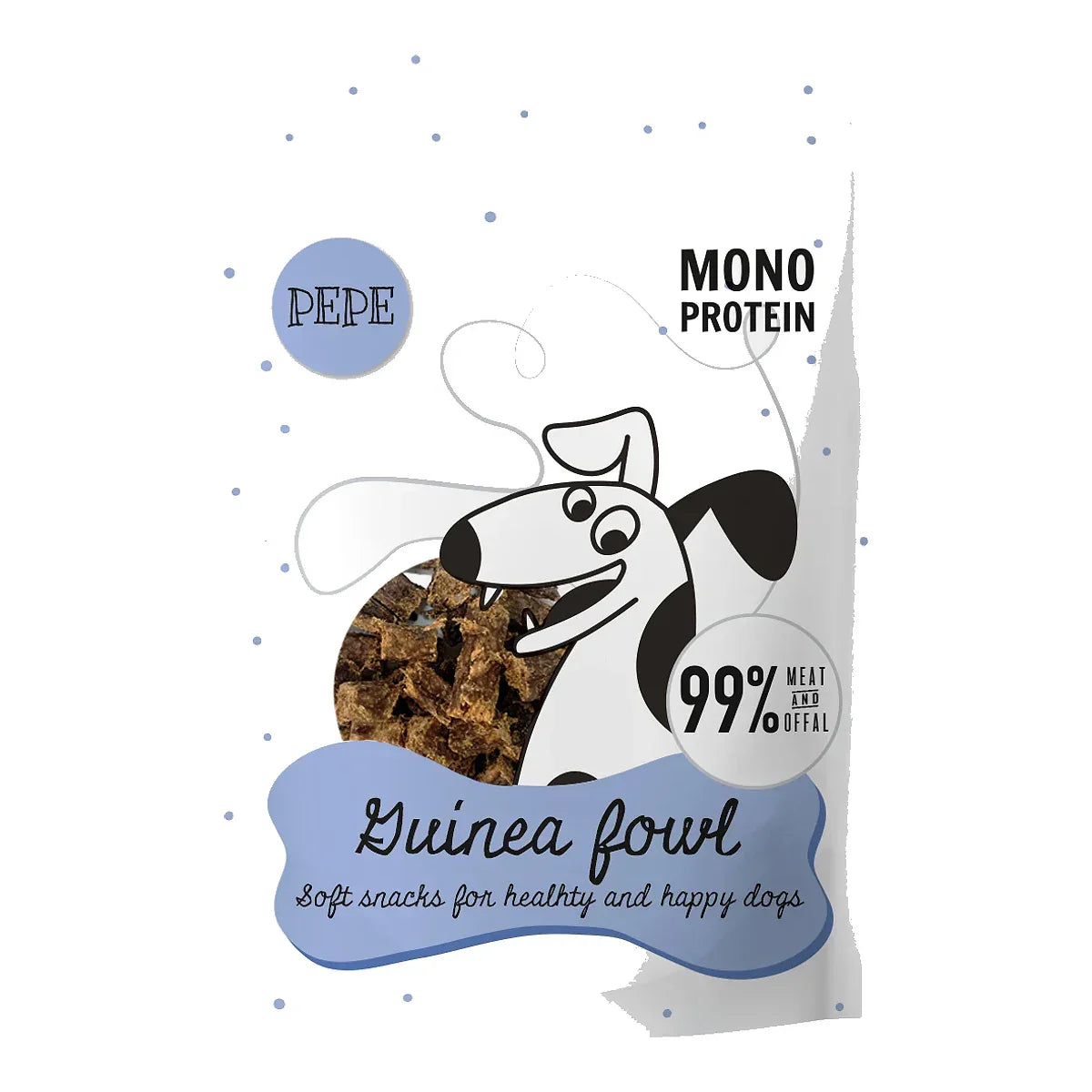 Przysmak PEPE Guinea Fowl (perliczka) 70g – packshot produktu na białym tle