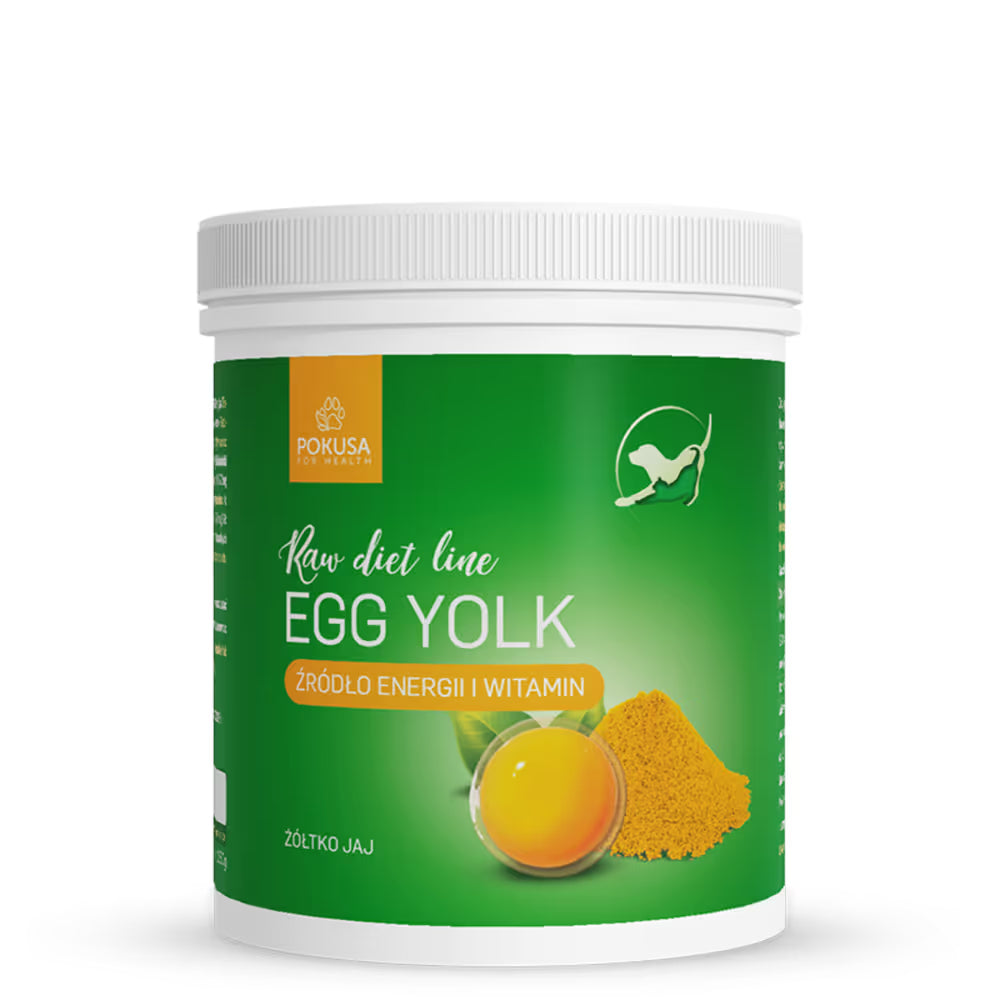 Pokusa RawDiet Egg Yolk - żółtko jaj kurzych, bogate źródło energii, witamin, minerałów oraz kwasów tłuszczowych - 150g Pokusa For Health