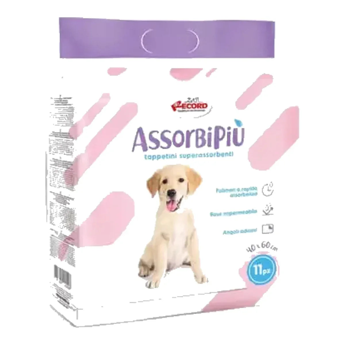 Record AssorbiPiu 40x60cm - wysoce chłonne podkłady do nauki czystości dla psa-11szt. – packshot produktu na białym tle