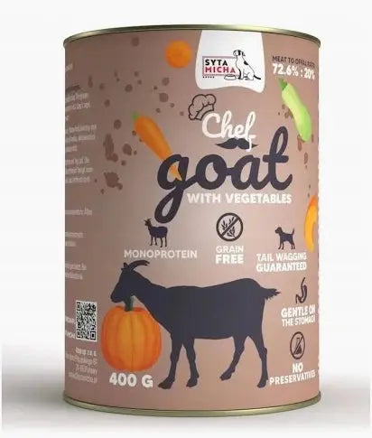 Mokra karma dla psa Koza z warzywami 400g Syta Micha