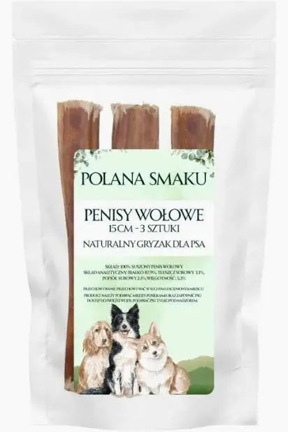 Polana Smaku naturalne gryzaki dla psa - Penisy wołowe 15cm - 3 sztuki Polana Smaku