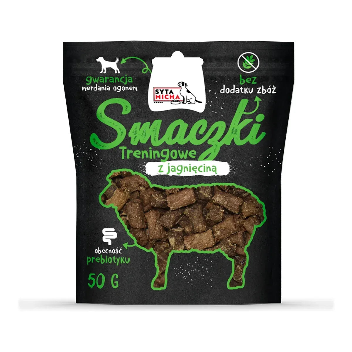 Smaczki treningowe z jagnięciną 50g – packshot produktu na białym tle