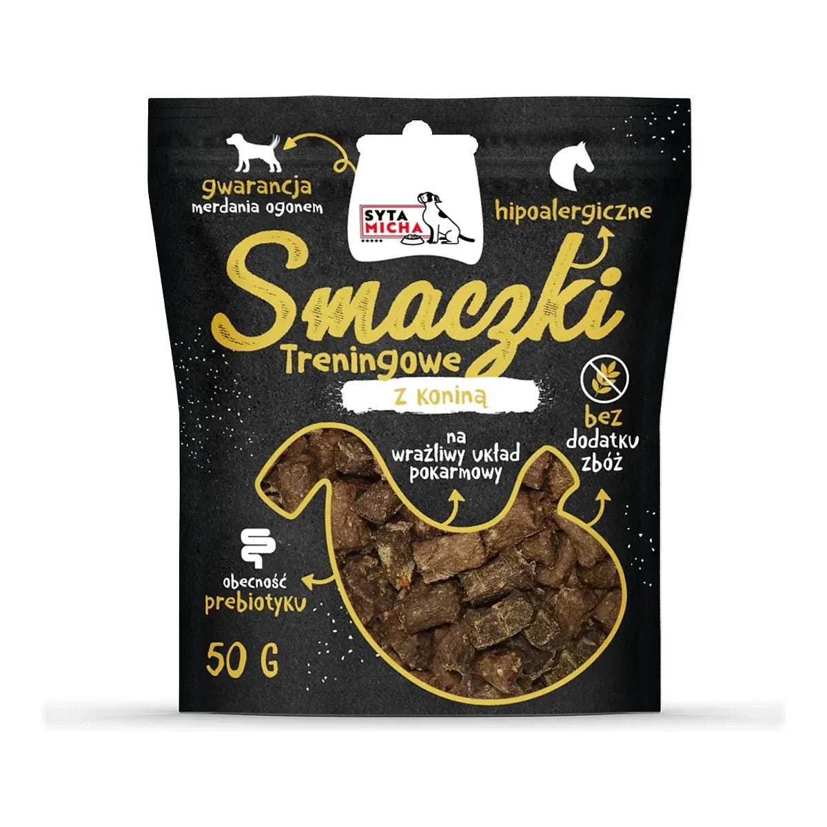 Smaczki z koniną 50g - Delikatny układ pokarmowy – packshot produktu na białym tle