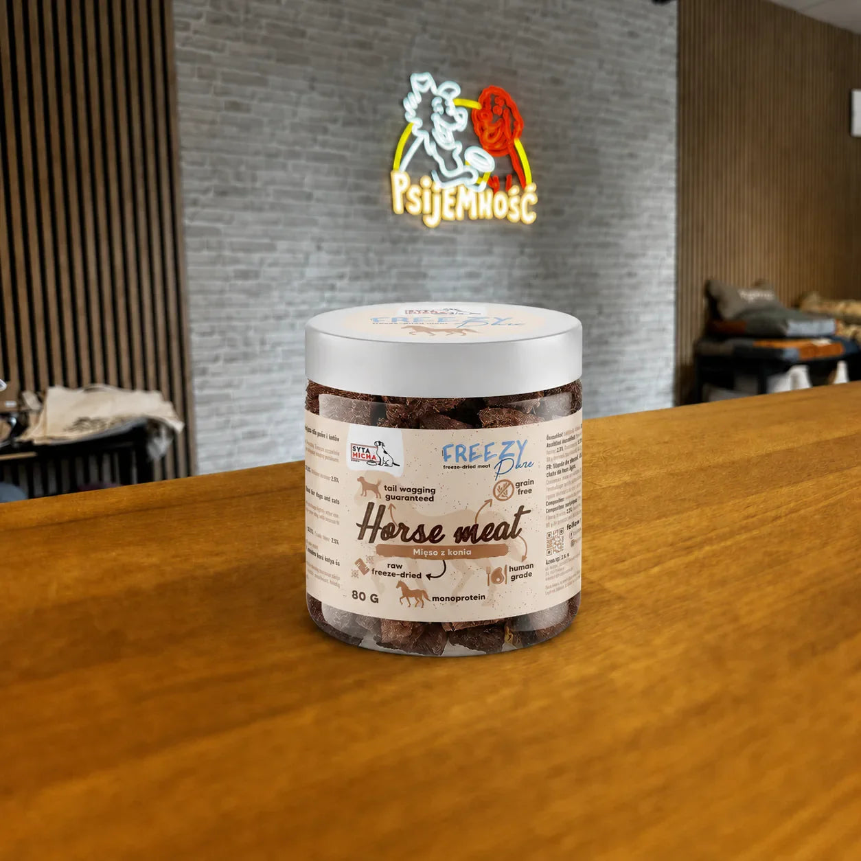 Syta Micha FREEZY Pure – liofilizowane mięso z konia 80 g na ladzie sklepu Psijemność