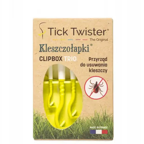 Tick Twister Clip Box - kleszczołapki, zestaw 3szt. w różnych rozmiarach - Zielony