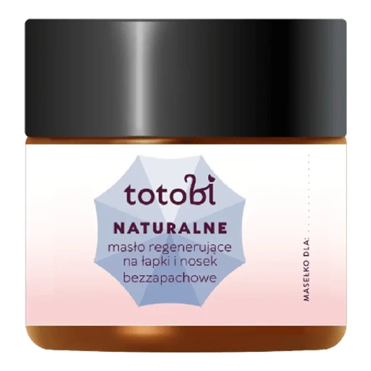 Totobi Naturalne masełko regenerujące na łapki i nosek dla psa, bez zapachu 50 ml – packshot produktu na białym tle