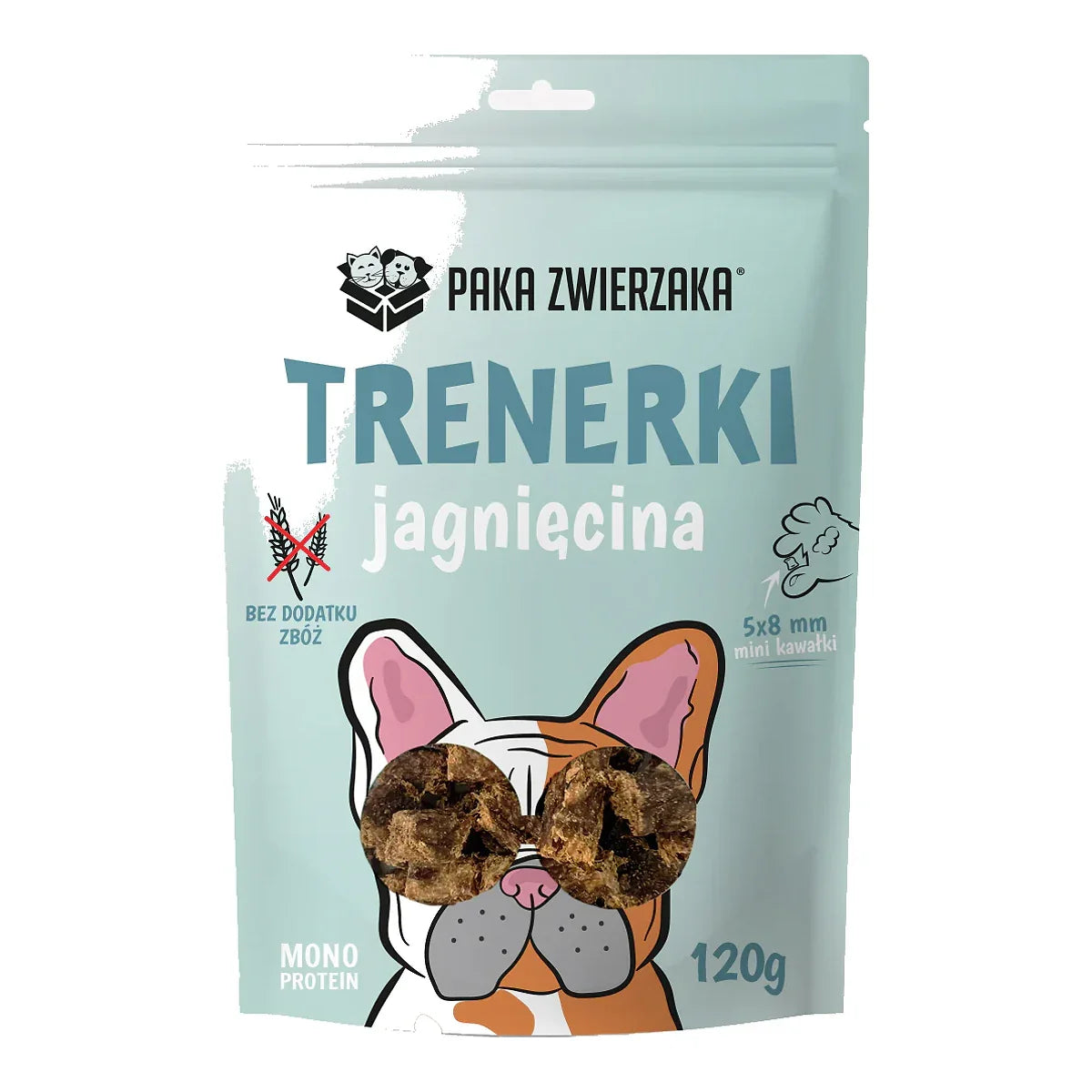 Trenerki Jagnięcina 120g – packshot produktu na białym tle