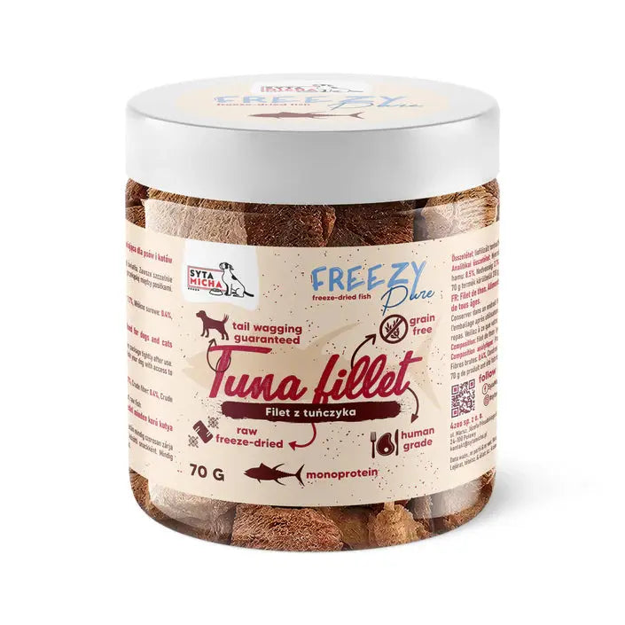 100% liofilizowany filet z tuńczyka dla psa 70g FREEZY Pure Syta Micha